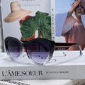 MIU MIU GLIMPSE SUNGLASSES 576813 IN BLACK AND CLEAR ACETATE