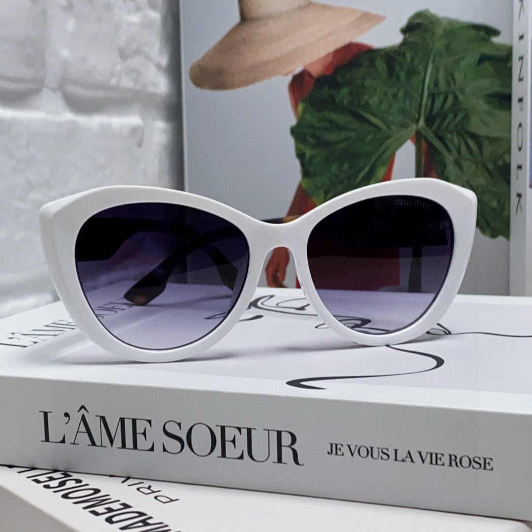 MIU MIU GLIMPSE SUNGLASSES 576814 IN WHITE ACETATE