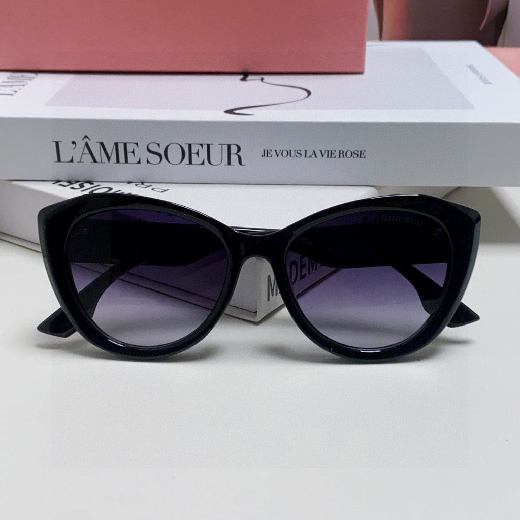 MIU MIU GLIMPSE SUNGLASSES 576816 IN BLACK ACETATE