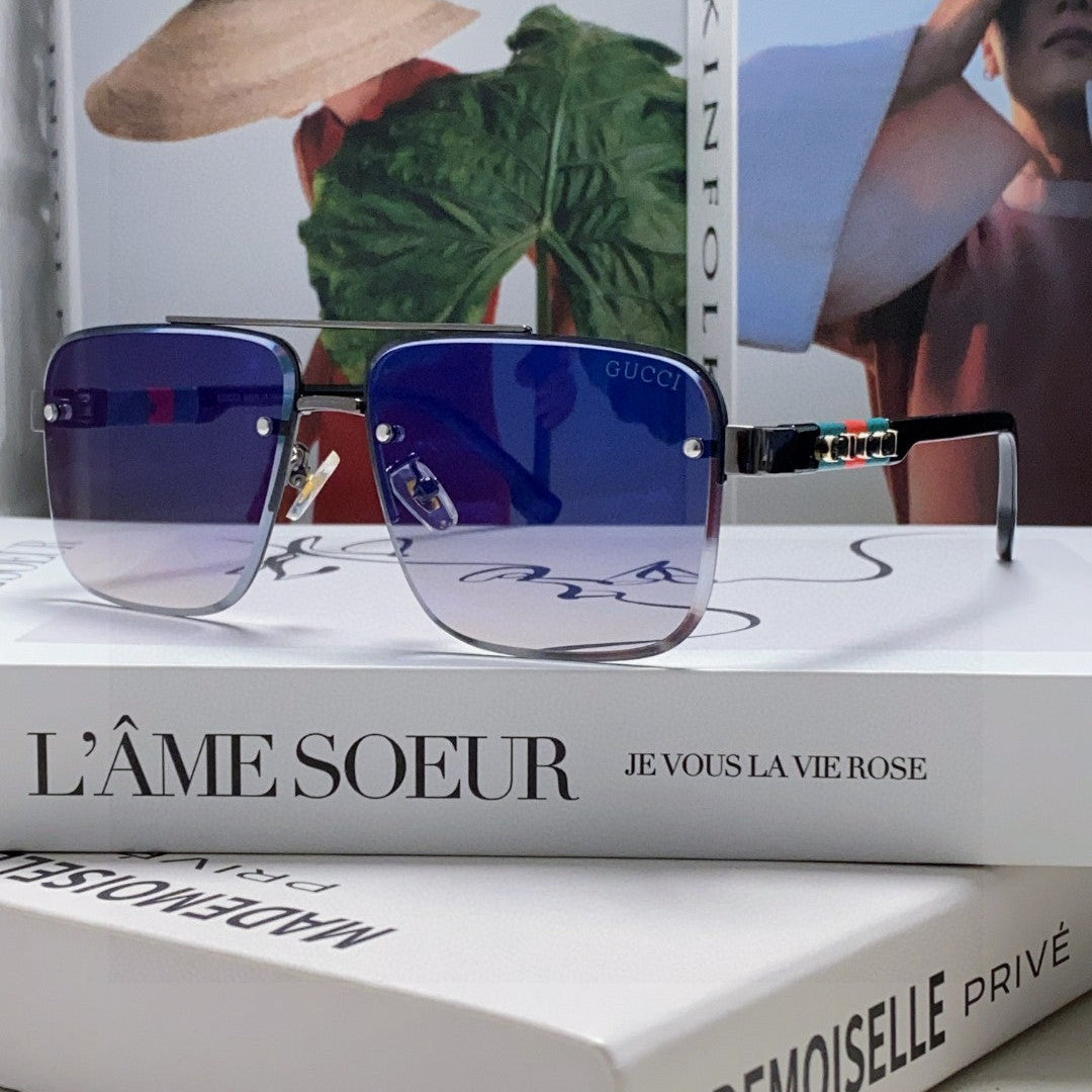 GUCCI RECTANGULAR FRAME SUNGLASSES 576873 IN METAL