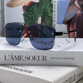 GUCCI RECTANGULAR FRAME SUNGLASSES 576873 IN METAL