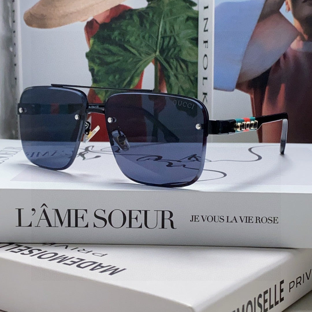 GUCCI RECTANGULAR FRAME SUNGLASSES 576873 IN METAL