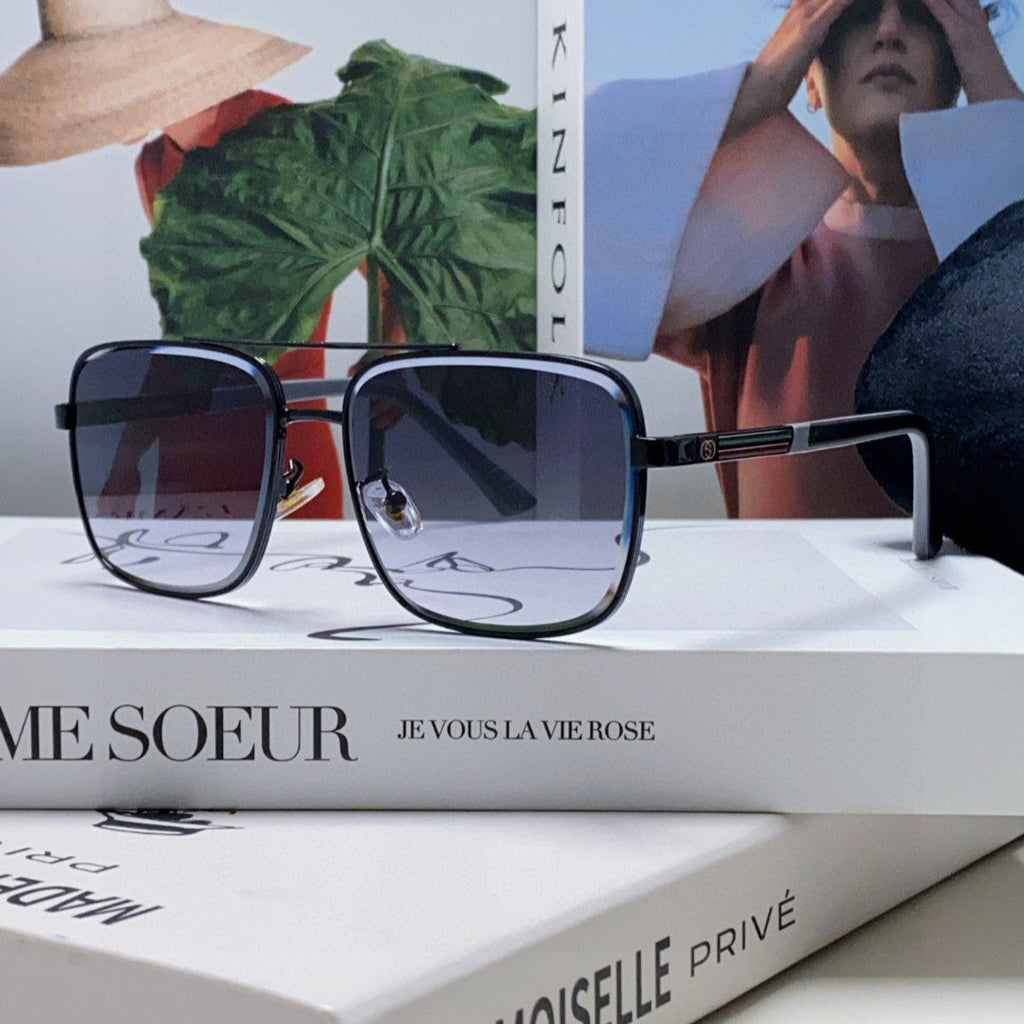 GUCCI SQUARE FRAME SUNGLASSES 576880 IN METAL