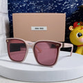 MIU MIU GLIMPSE SQUARE SUNGLASSES 554611 IN LIGHT PINK ACETATE