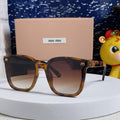 MIU MIU GLIMPSE SQUARE SUNGLASSES 554614 IN HAVANA ACETATE