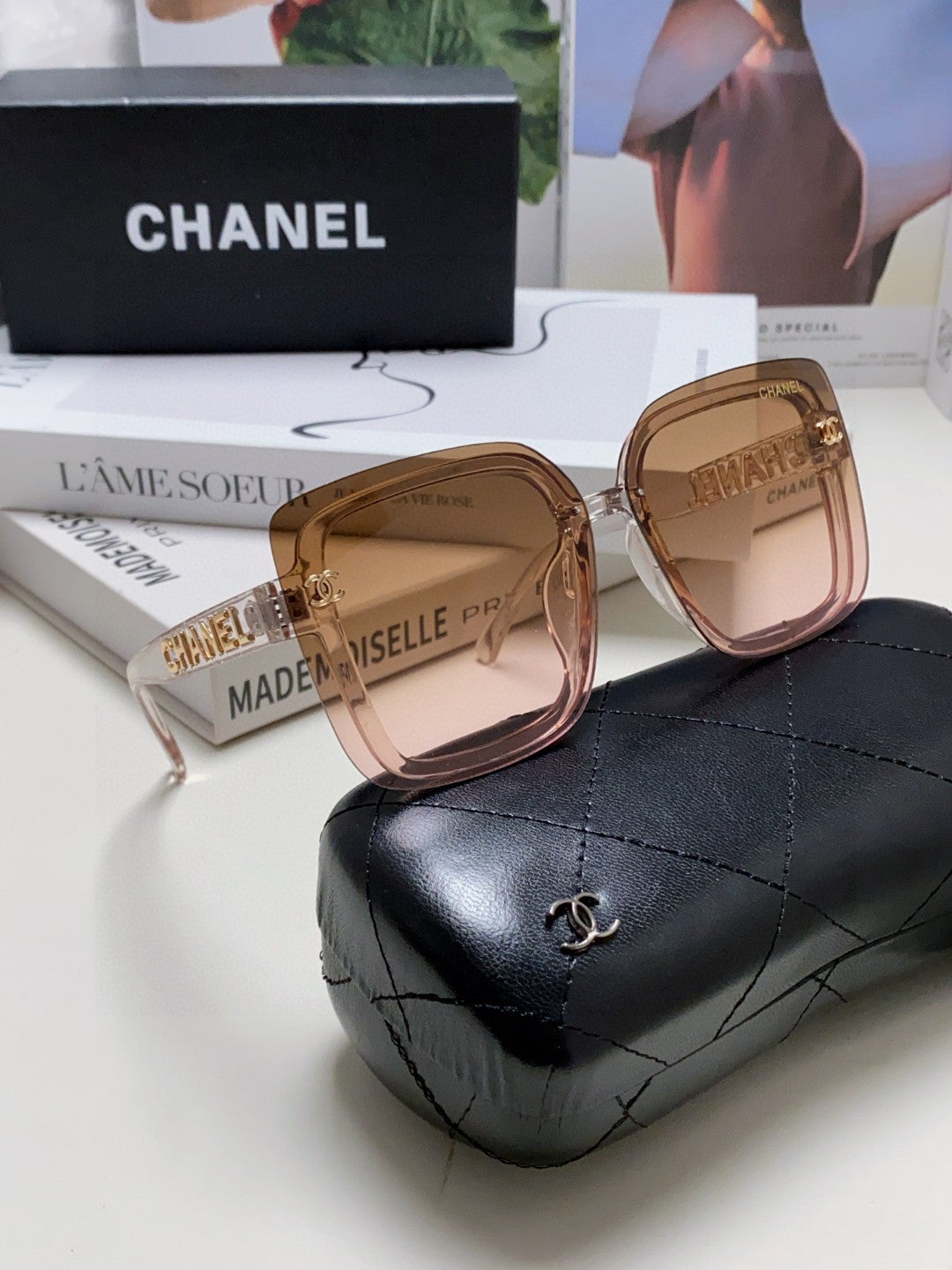 CHANEL SQUARE SUNGLASSES 638796 IN ACETATE
