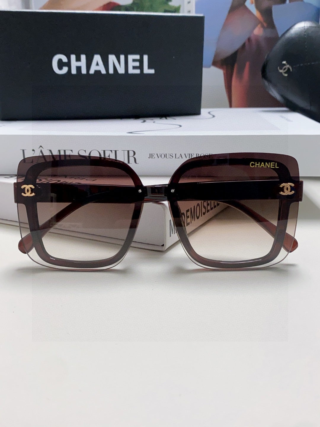 CHANEL SQUARE SUNGLASSES 638797 IN ACETATE