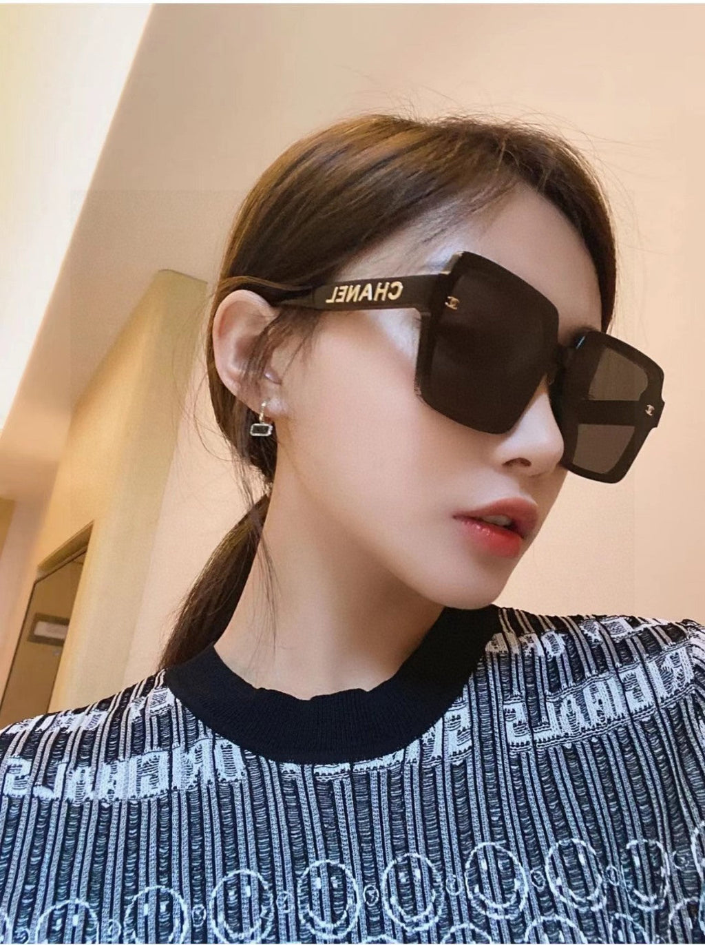 CHANEL SQUARE SUNGLASSES 638798 IN ACETATE