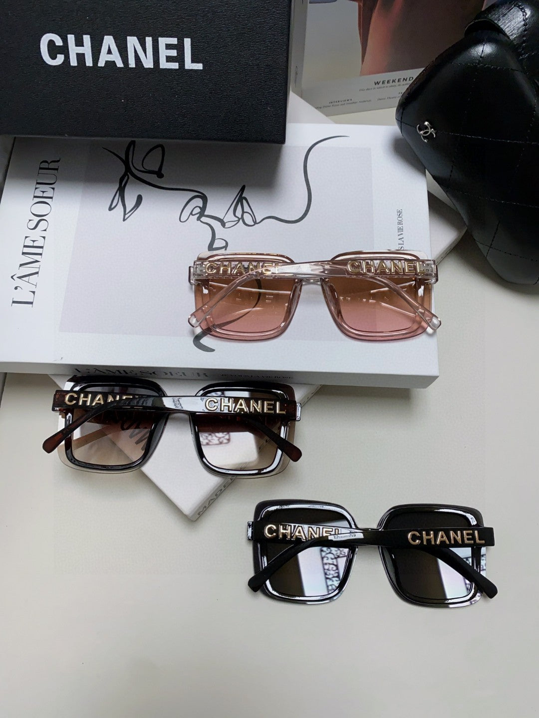 CHANEL SQUARE SUNGLASSES 638798 IN ACETATE