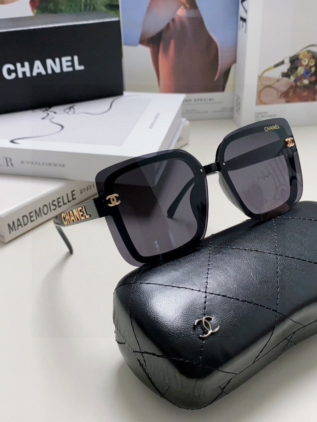 CHANEL SQUARE SUNGLASSES 638798 IN ACETATE