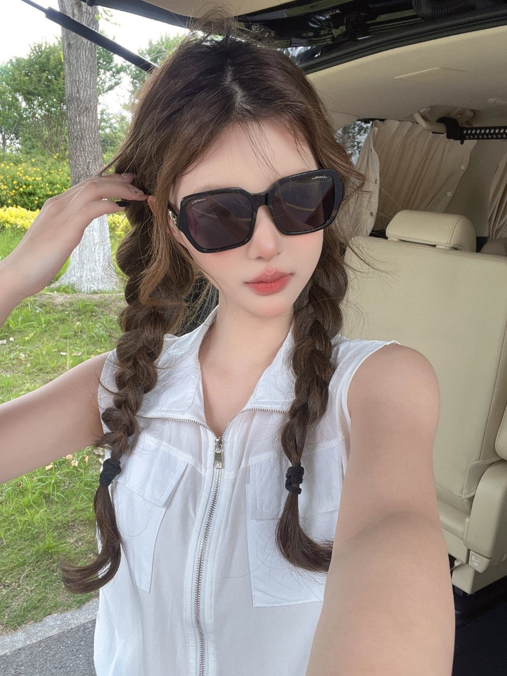 CHANEL SQUARE SUNGLASSES 638932 IN BLACK ACETATE