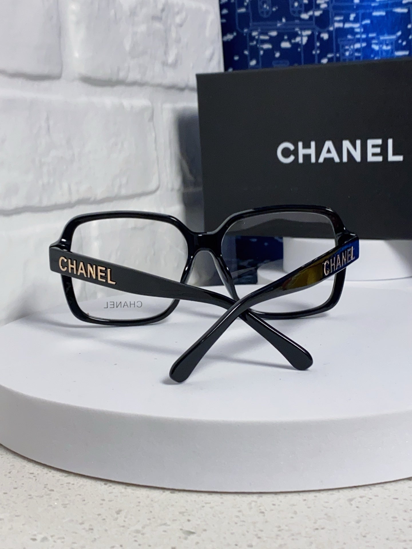 CHANEL SQUARE SUNGLASSES 638934 IN BLACK ACETATE