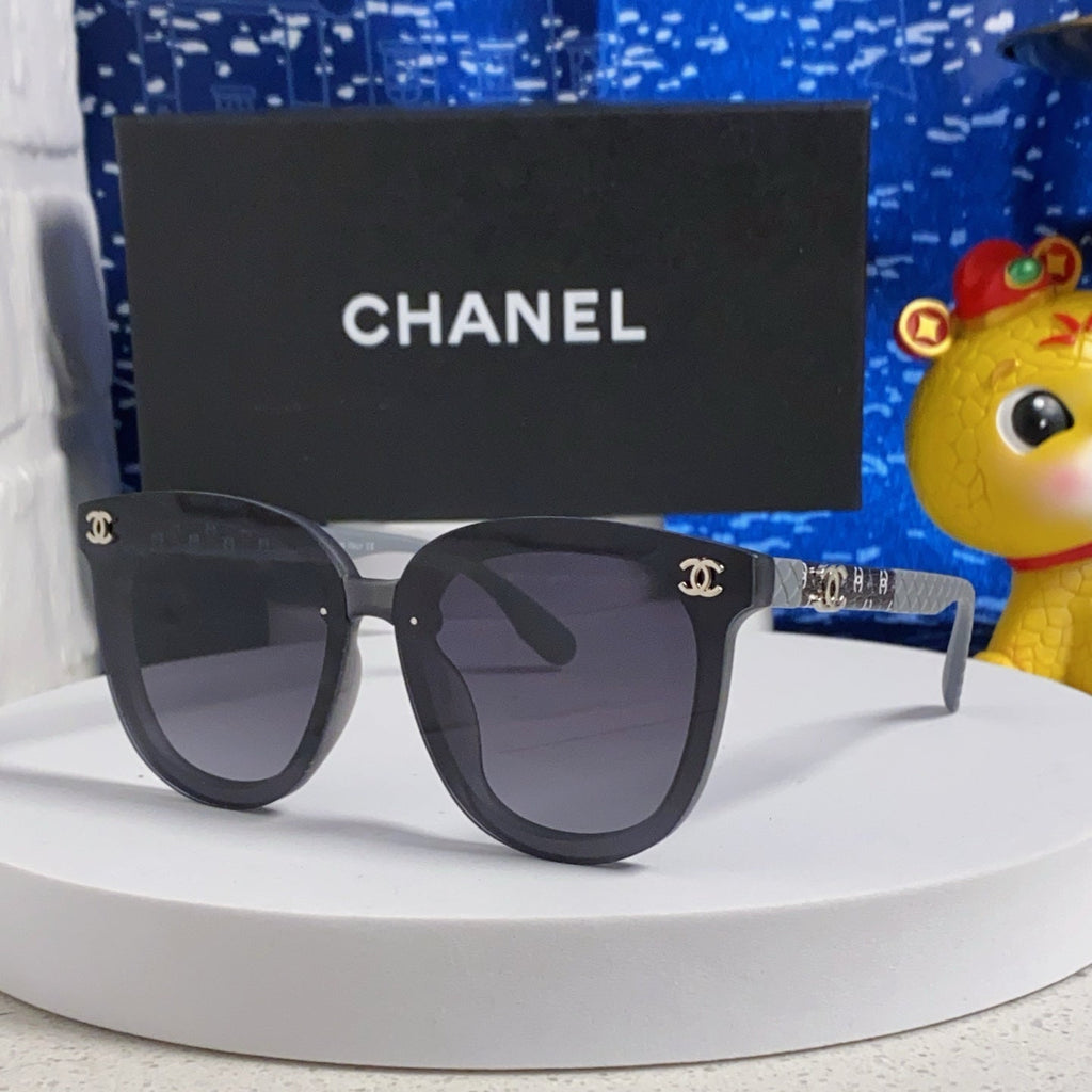 CHANEL BROWNLINE SUNGLASSES 638935 IN GRAY ACETATE