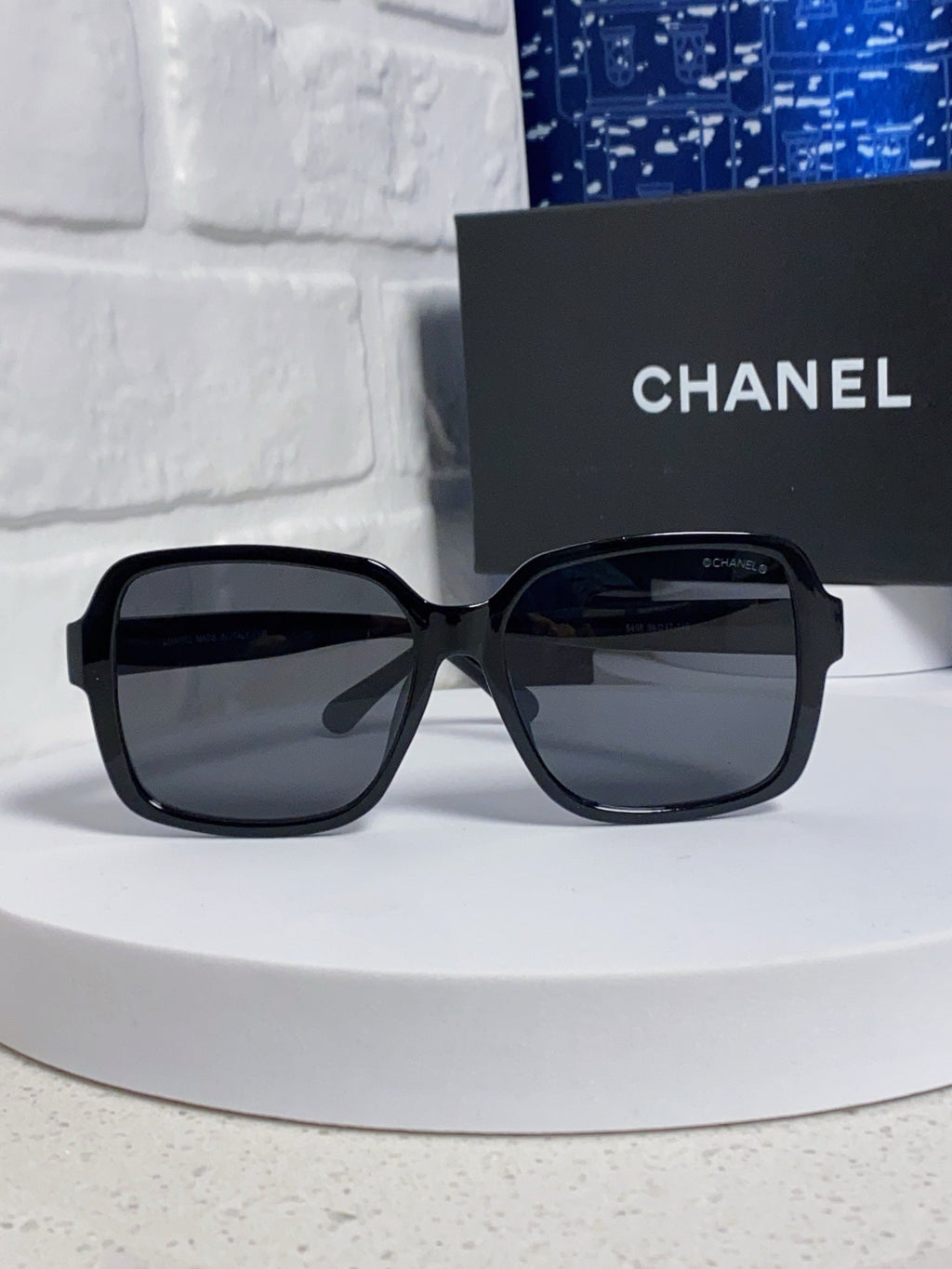 CHANEL SQUARE SUNGLASSES 638932 IN BLACK ACETATE