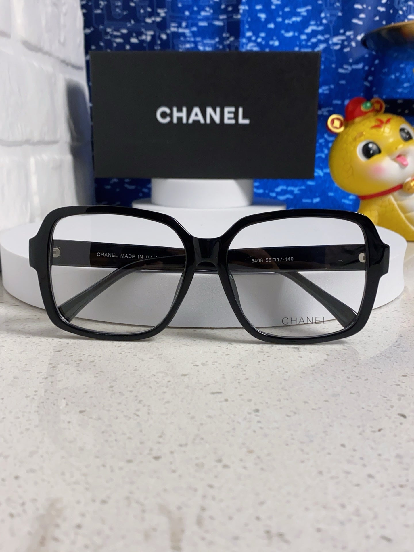 CHANEL SQUARE SUNGLASSES 638934 IN BLACK ACETATE