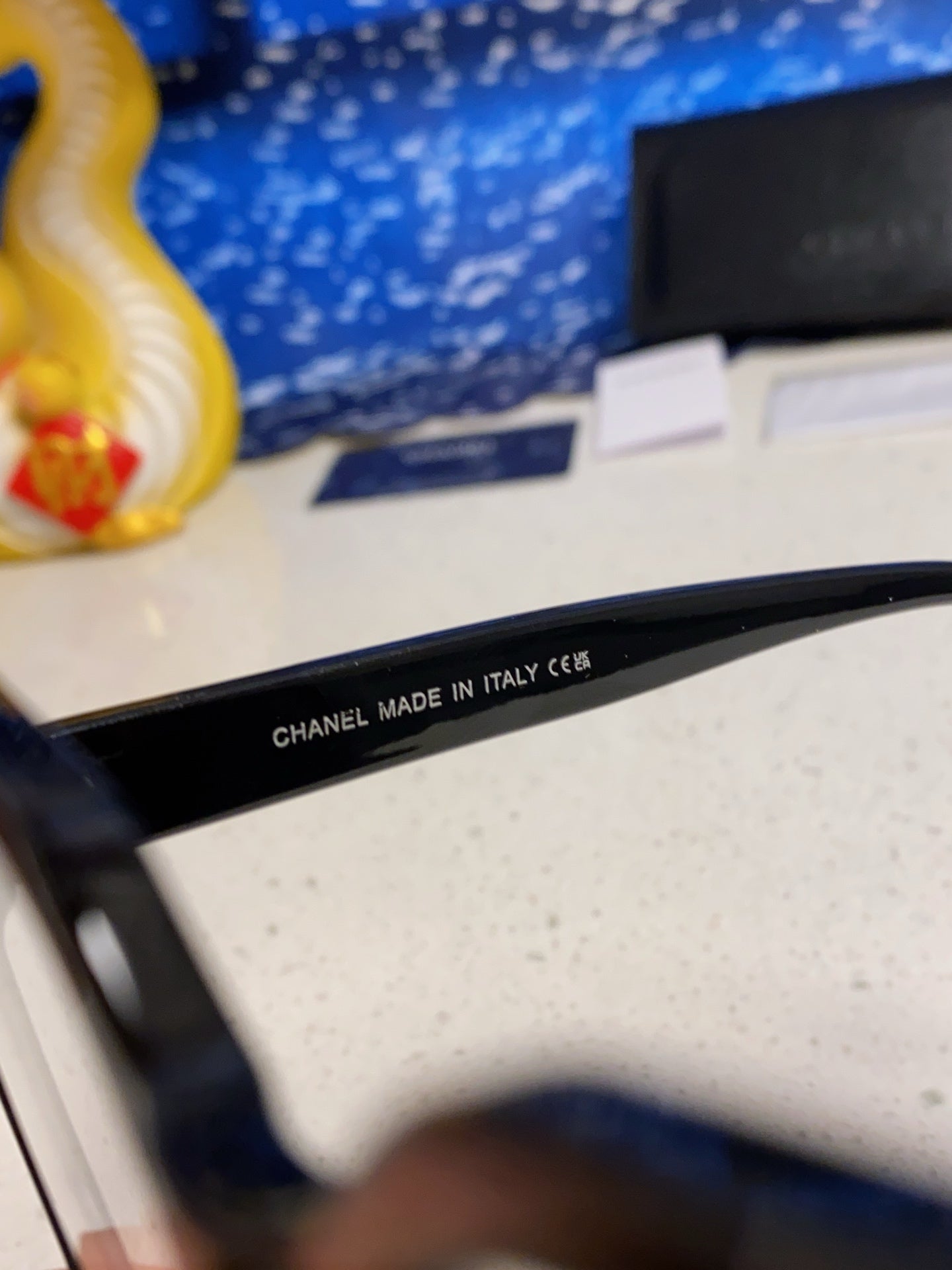 CHANEL SQUARE SUNGLASSES 638934 IN BLACK ACETATE