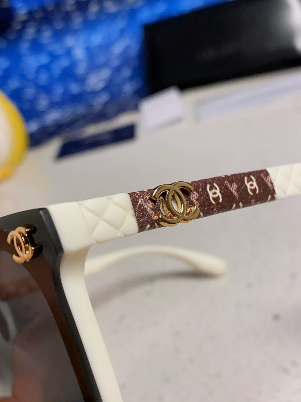 CHANEL BROWNLINE SUNGLASSES 638937 IN ACETATE