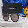 CHANEL BROWNLINE SUNGLASSES 638936 IN LIGHT GRAY ACETATE