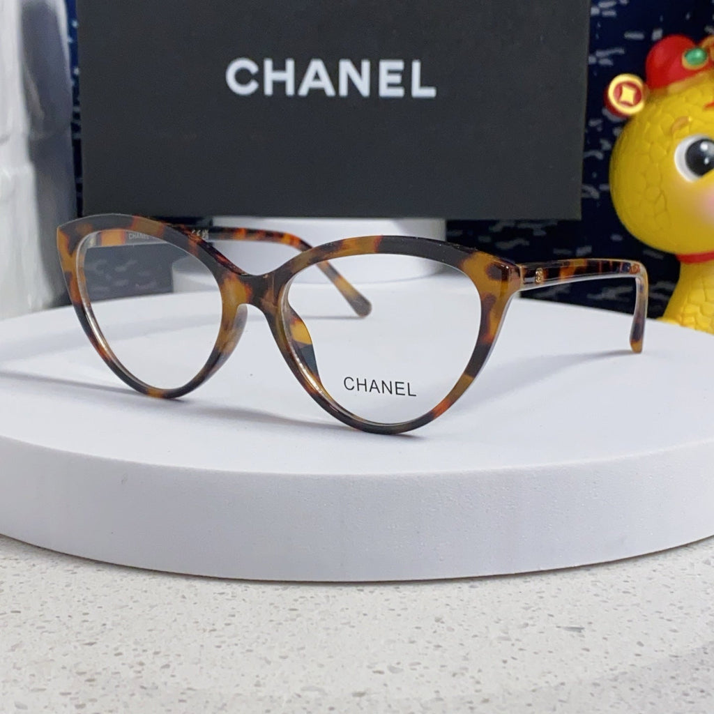 CHANEL CAT EYE SUNGLASSES CH3393 IN HAVANA ACETATE CLEAR LENSES