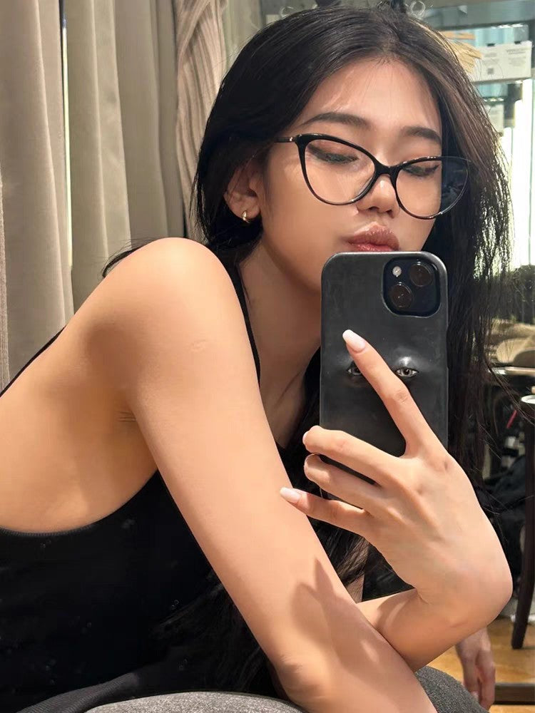 CHANEL CAT EYE SUNGLASSES CH3393 IN BLACK ACETATE CLEAR LENSES