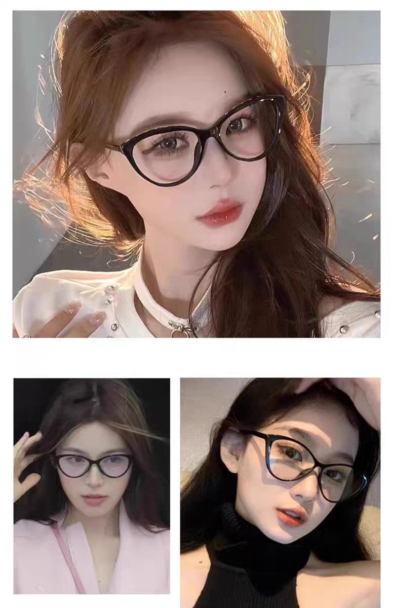 CHANEL CAT EYE SUNGLASSES CH3393 IN BLACK ACETATE CLEAR LENSES
