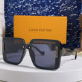 LOUIS VUITTON SQUARE SUNGLASSES 571657 IN BLACK ACETATE