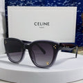 CELINE SQUARE SUNGLASSES 575843 IN BLACK ACETATE GRADIENT SMOKE LENSES