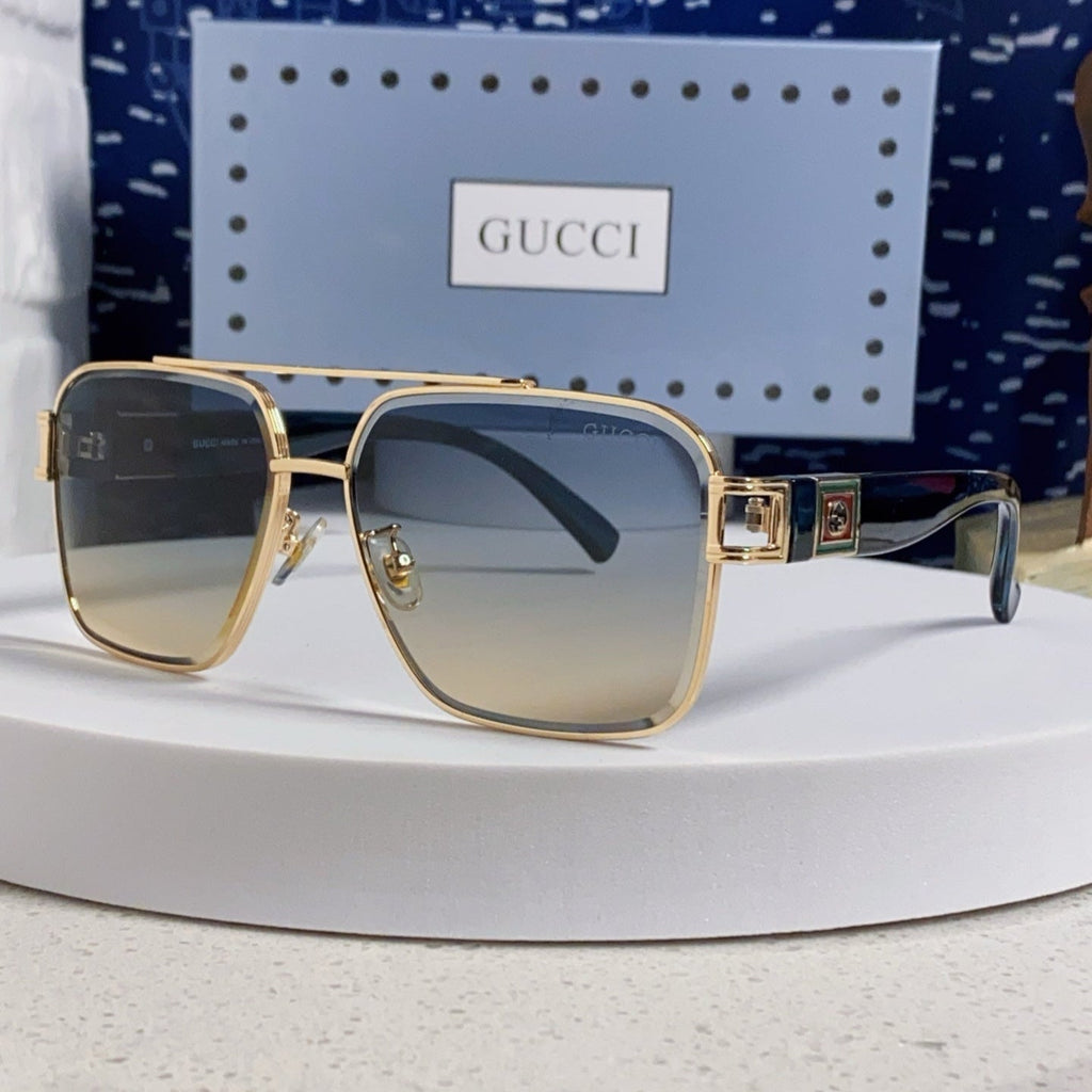 GUCCI SQUARE FRAME SUNGLASSES 576906 IN METAL