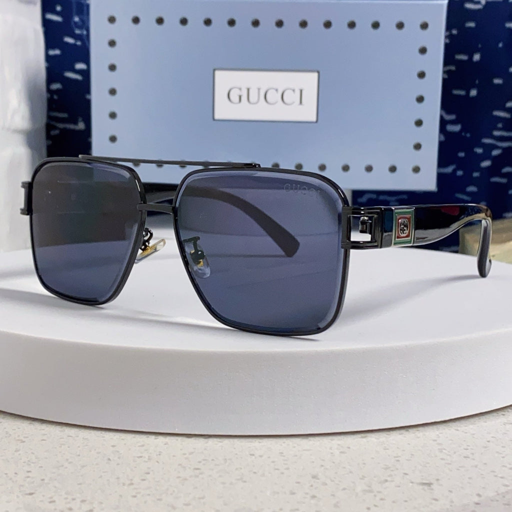 GUCCI SQUARE FRAME SUNGLASSES 576906 IN METAL