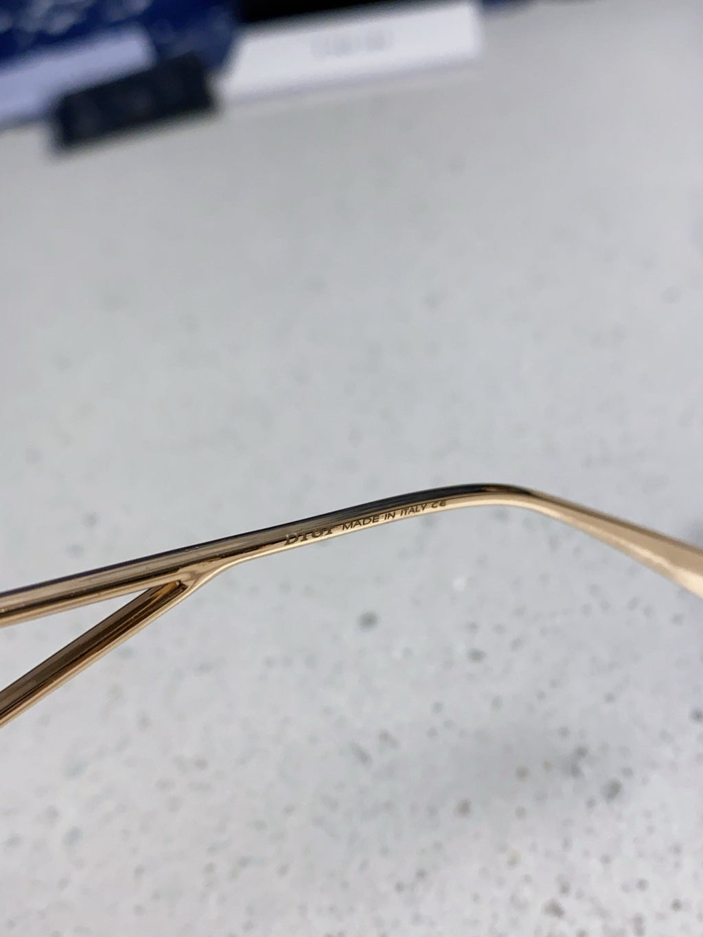 DIOR 30MONTAIGNE S7U SUNGLASSES 578108 IN GOLD METAL BROWN LENSES