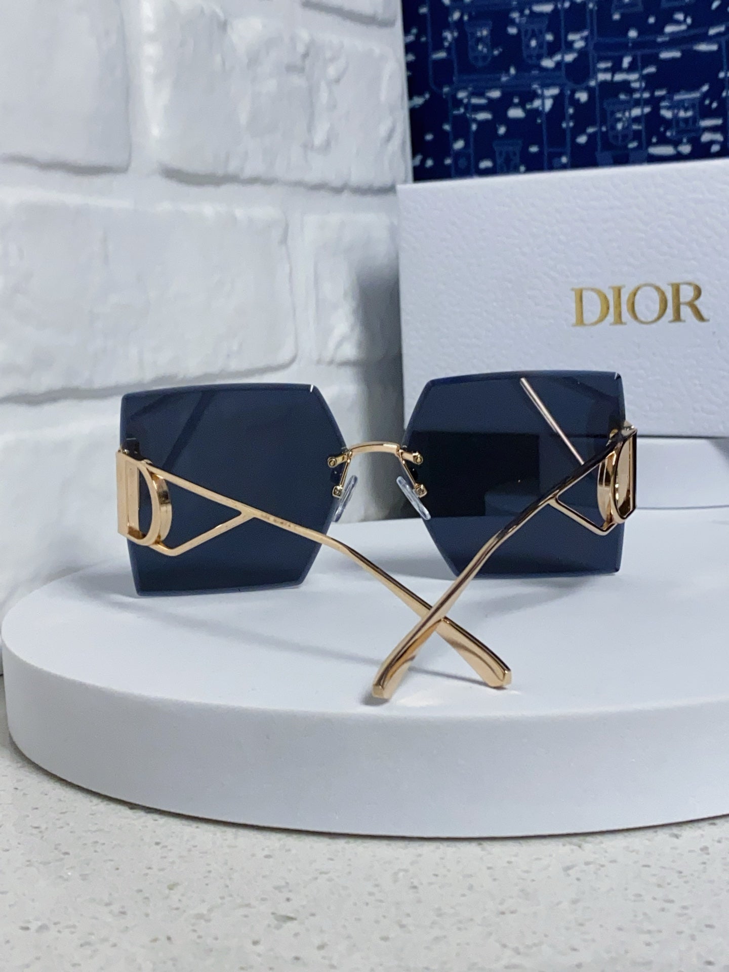 DIOR 30MONTAIGNE S7U SUNGLASSES 578110 IN GOLD METAL GREY LENSES