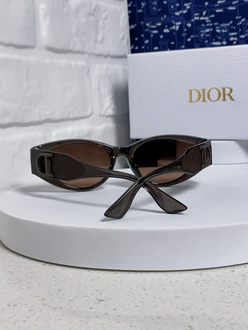 DIOR MONTAIGNE SUNGLASSES 578112 IN BROWN ACETATE