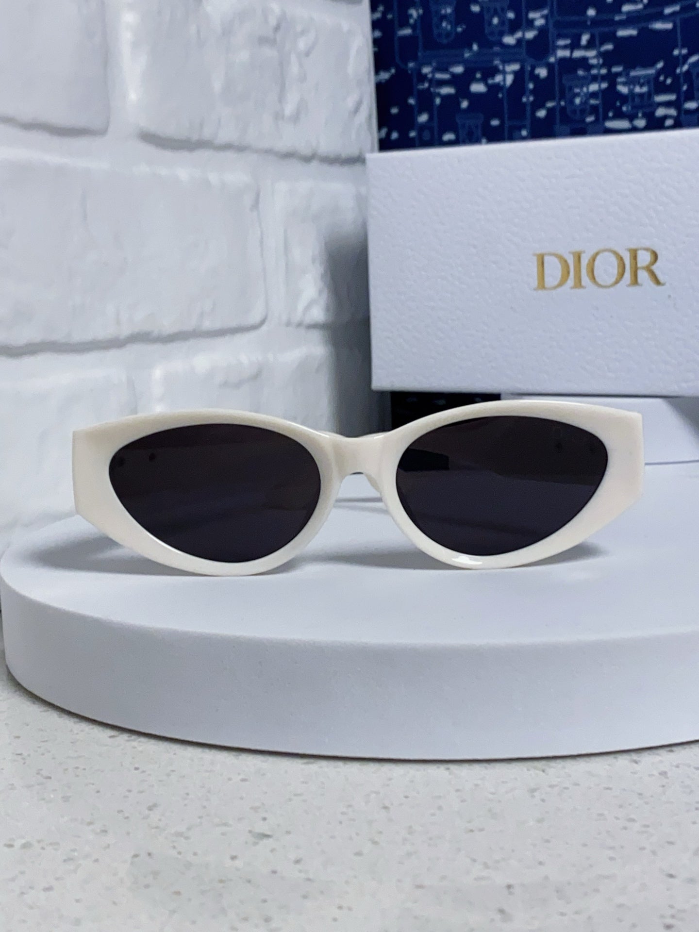 DIOR MONTAIGNE SUNGLASSES 578113 IN OFF WHITE ACETATE