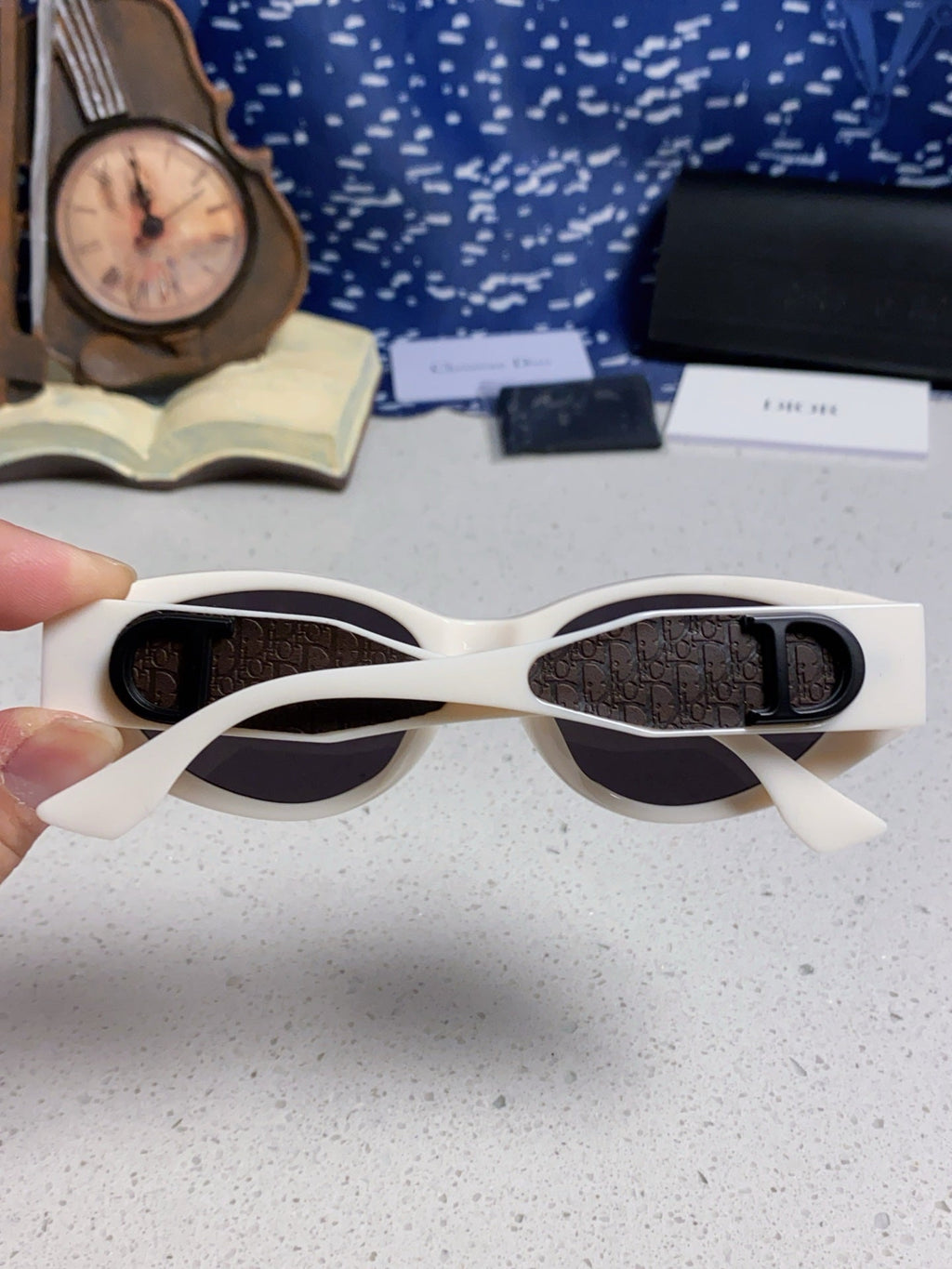 DIOR MONTAIGNE SUNGLASSES 578113 IN OFF WHITE ACETATE