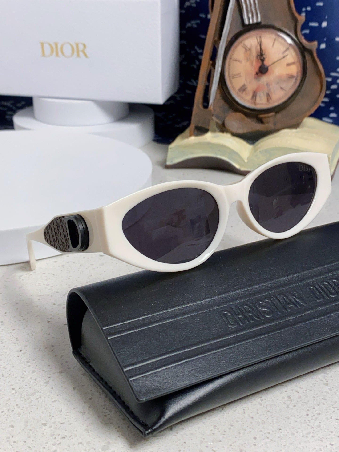 DIOR MONTAIGNE SUNGLASSES 578113 IN OFF WHITE ACETATE
