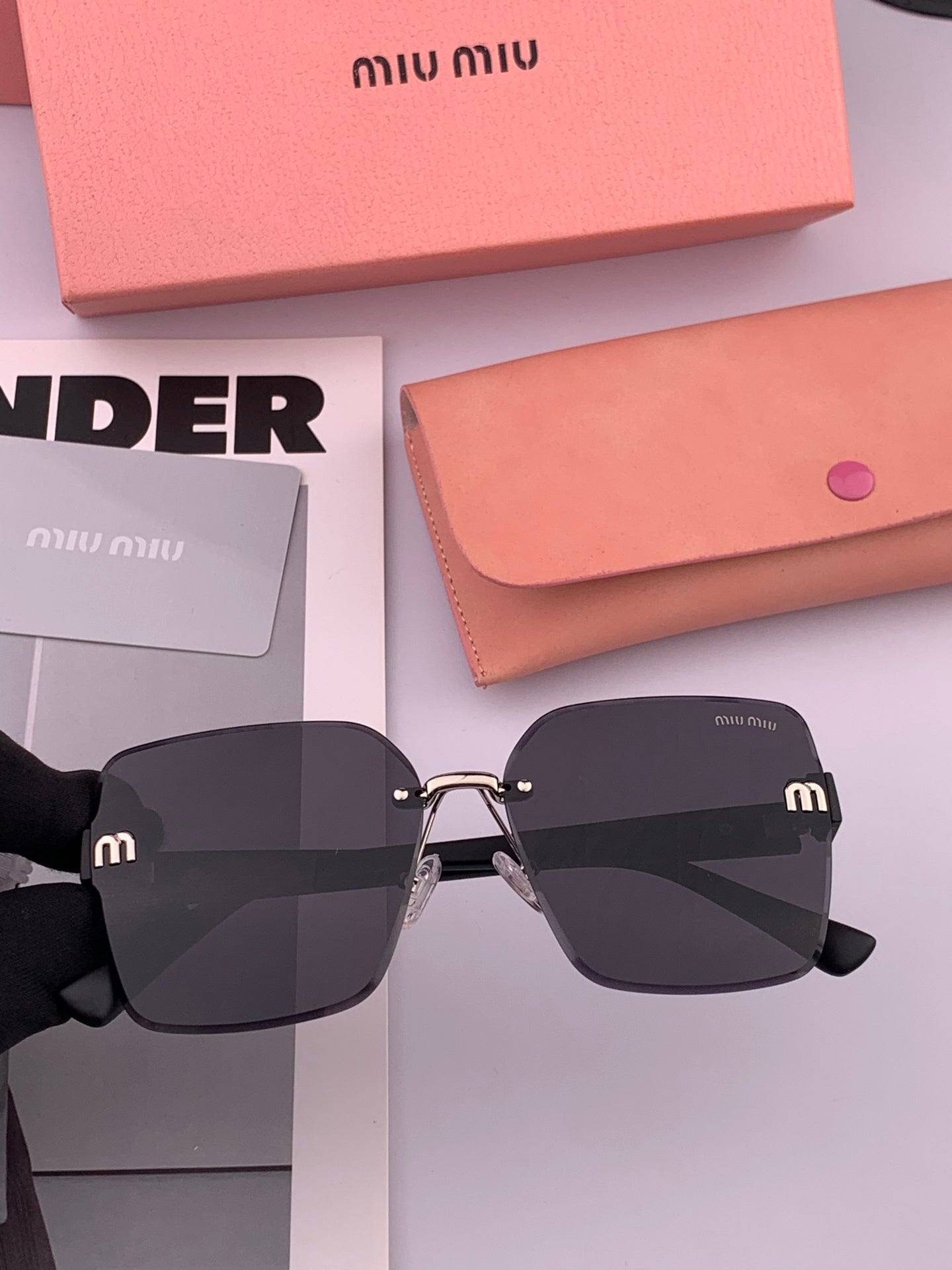 MIU MIU RUNWAY SQUARE SUNGLASSES M7550 IN ACETATE