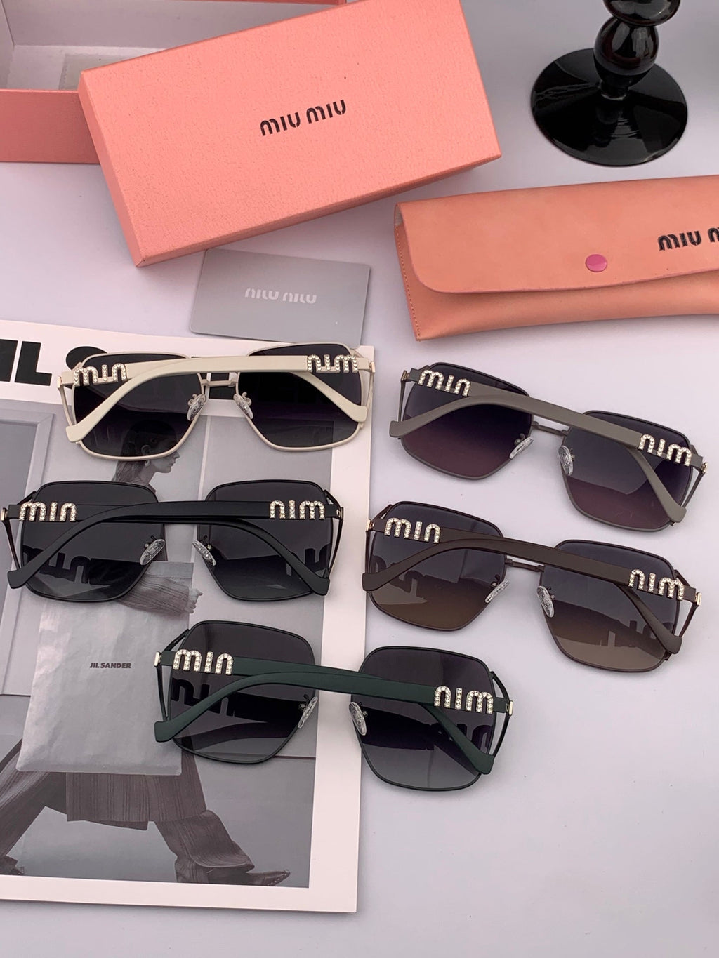 MIU MIU RUNWAY SQUARE SUNGLASSES M1321 IN ACETATE