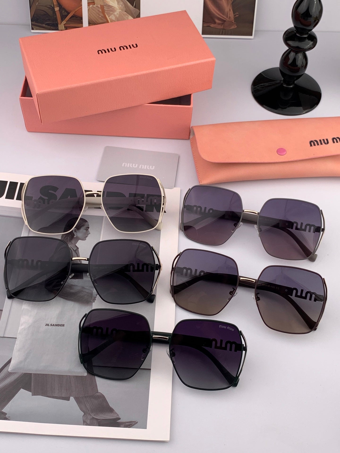 MIU MIU RUNWAY SQUARE SUNGLASSES M1321 IN ACETATE