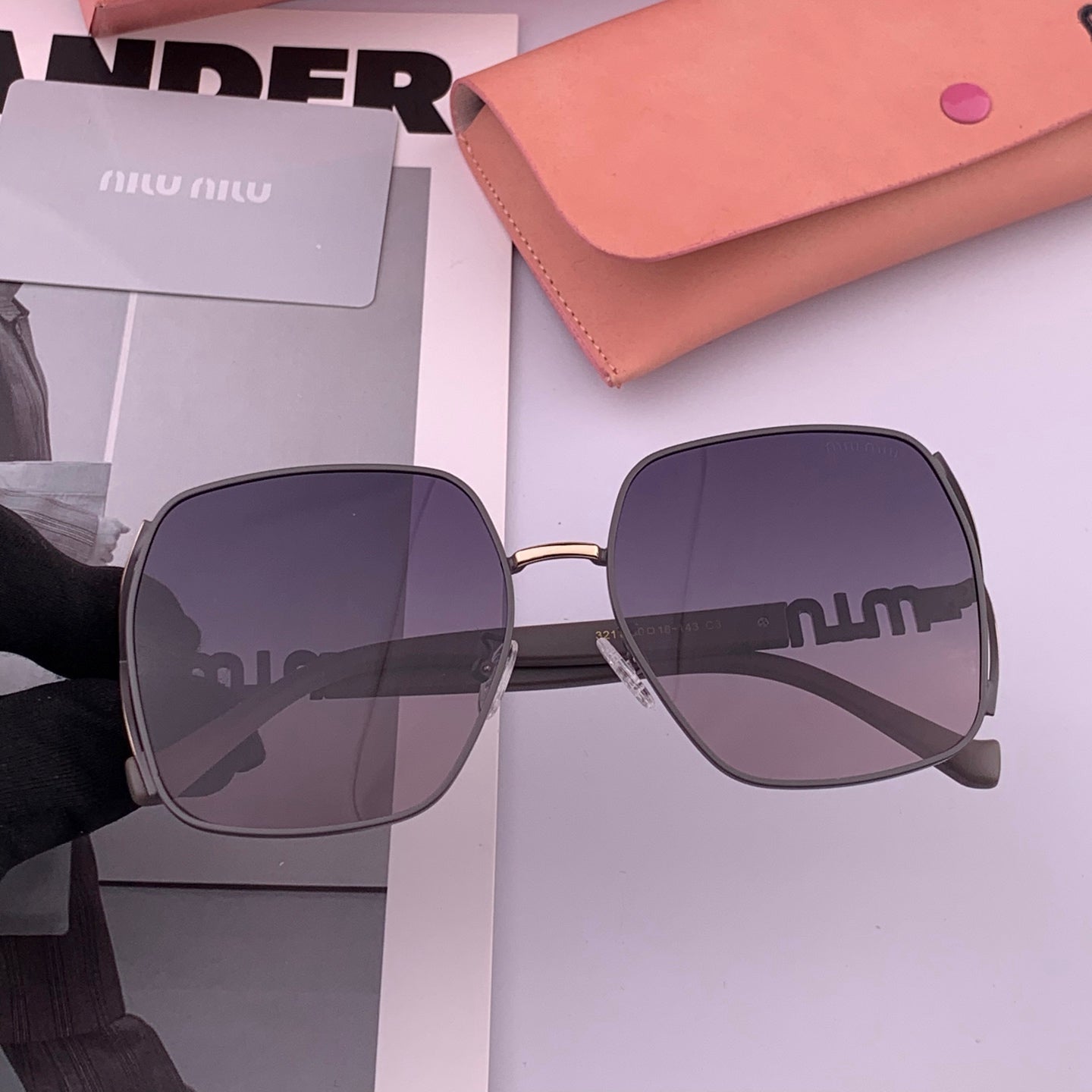 MIU MIU RUNWAY SQUARE SUNGLASSES M1321 IN ACETATE
