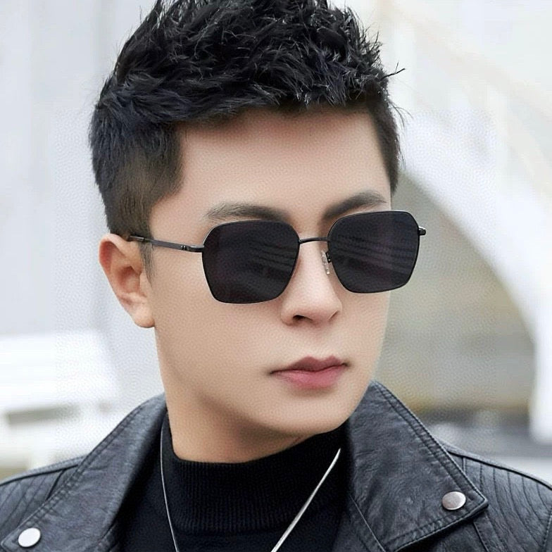 GUCCI SQUARE FRAME SUNGLASSES 563171 IN METAL