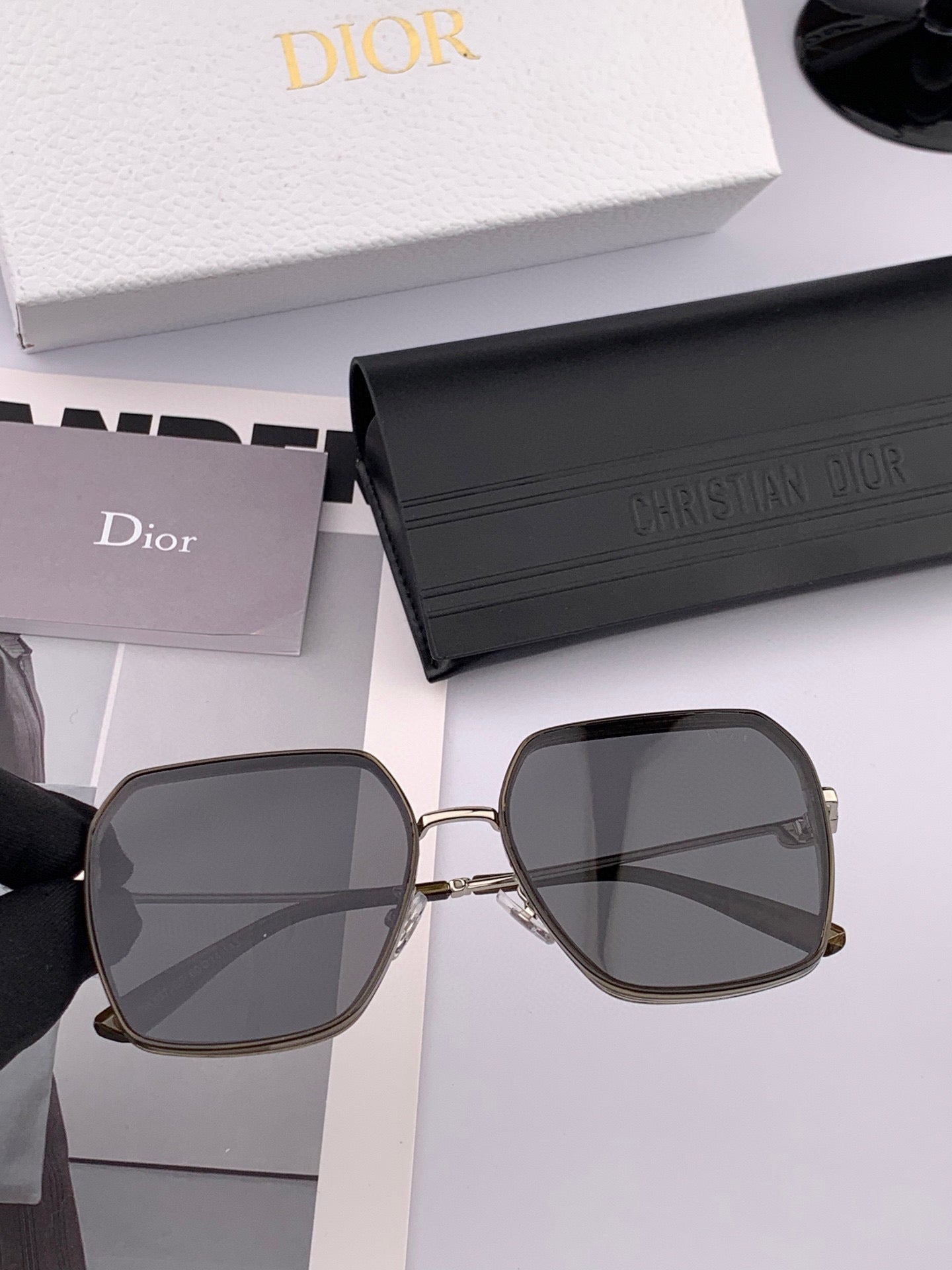 DIOR MONTAIGNE SUNGLASSES D7635 IN METAL