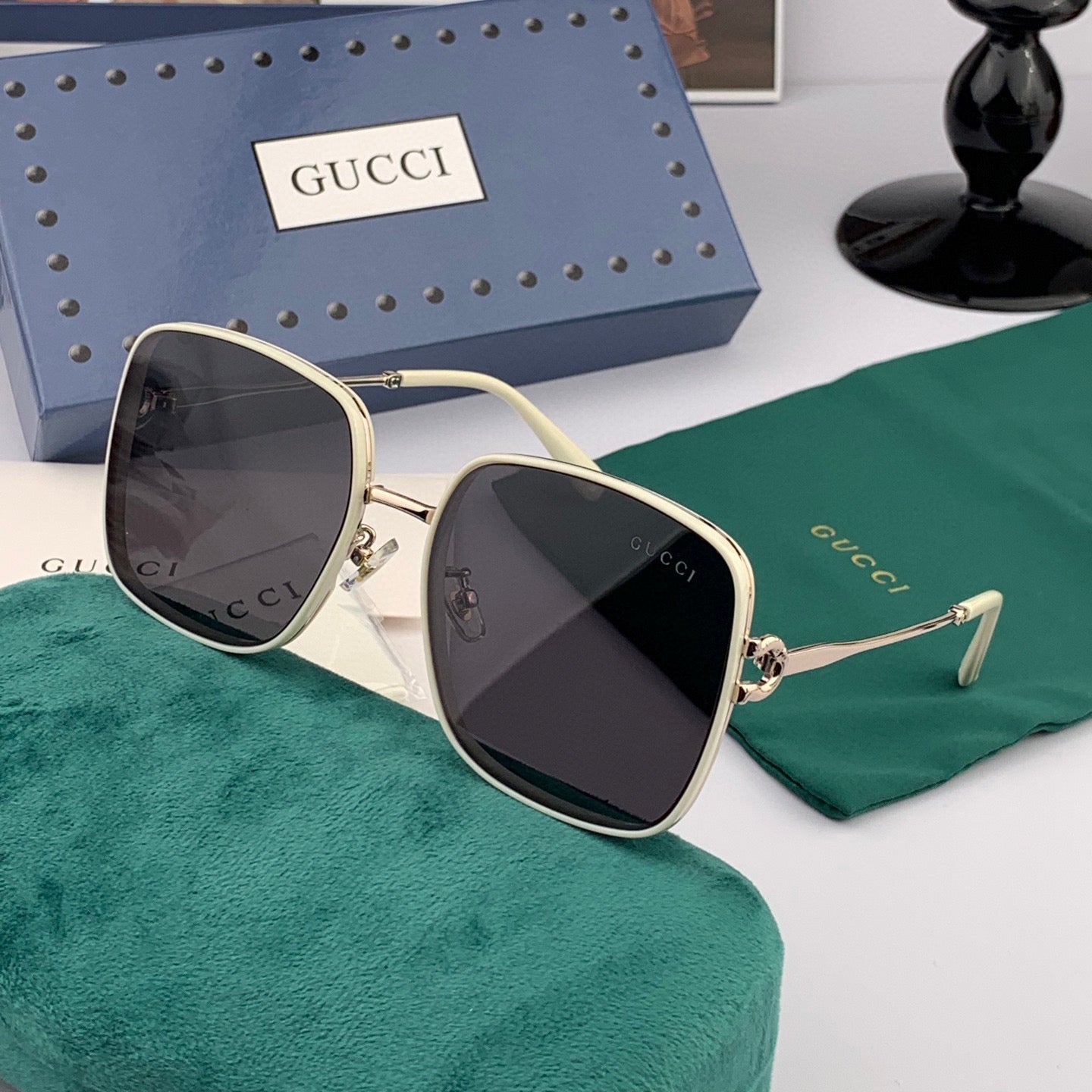 GUCCI SQUARE FRAME SUNGLASSES G4634 IN METAL