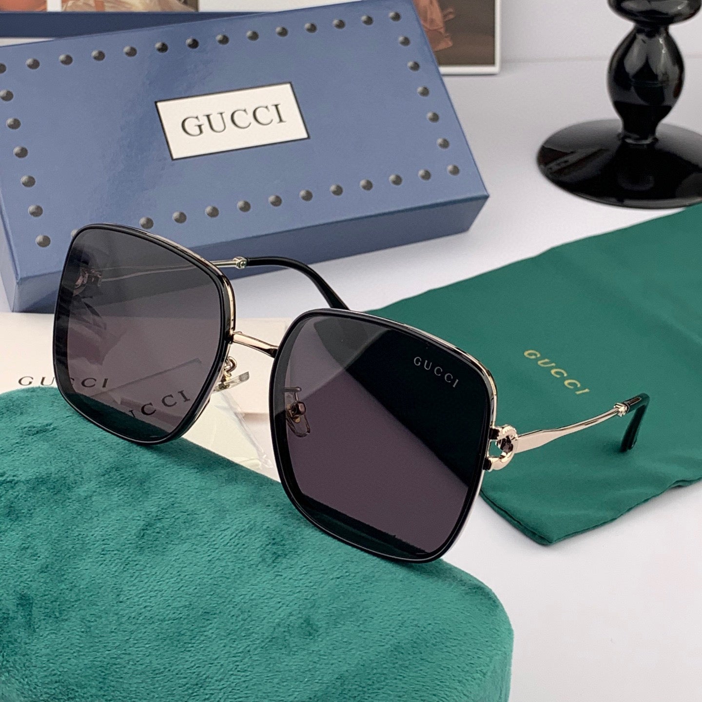 GUCCI SQUARE FRAME SUNGLASSES G4634 IN METAL