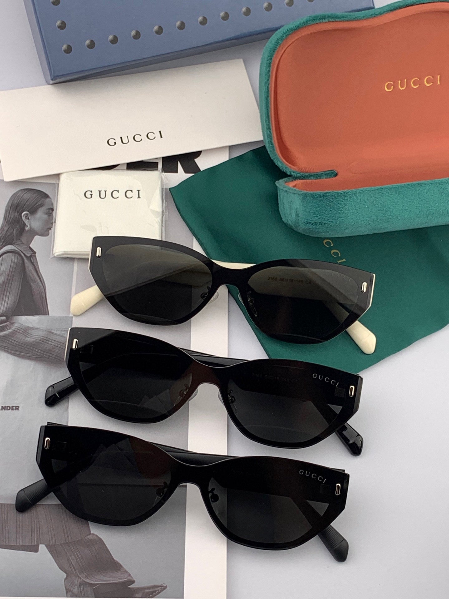GUCCI CAT EYE FRAME SUNGLASSES G8316 IN ACETATE