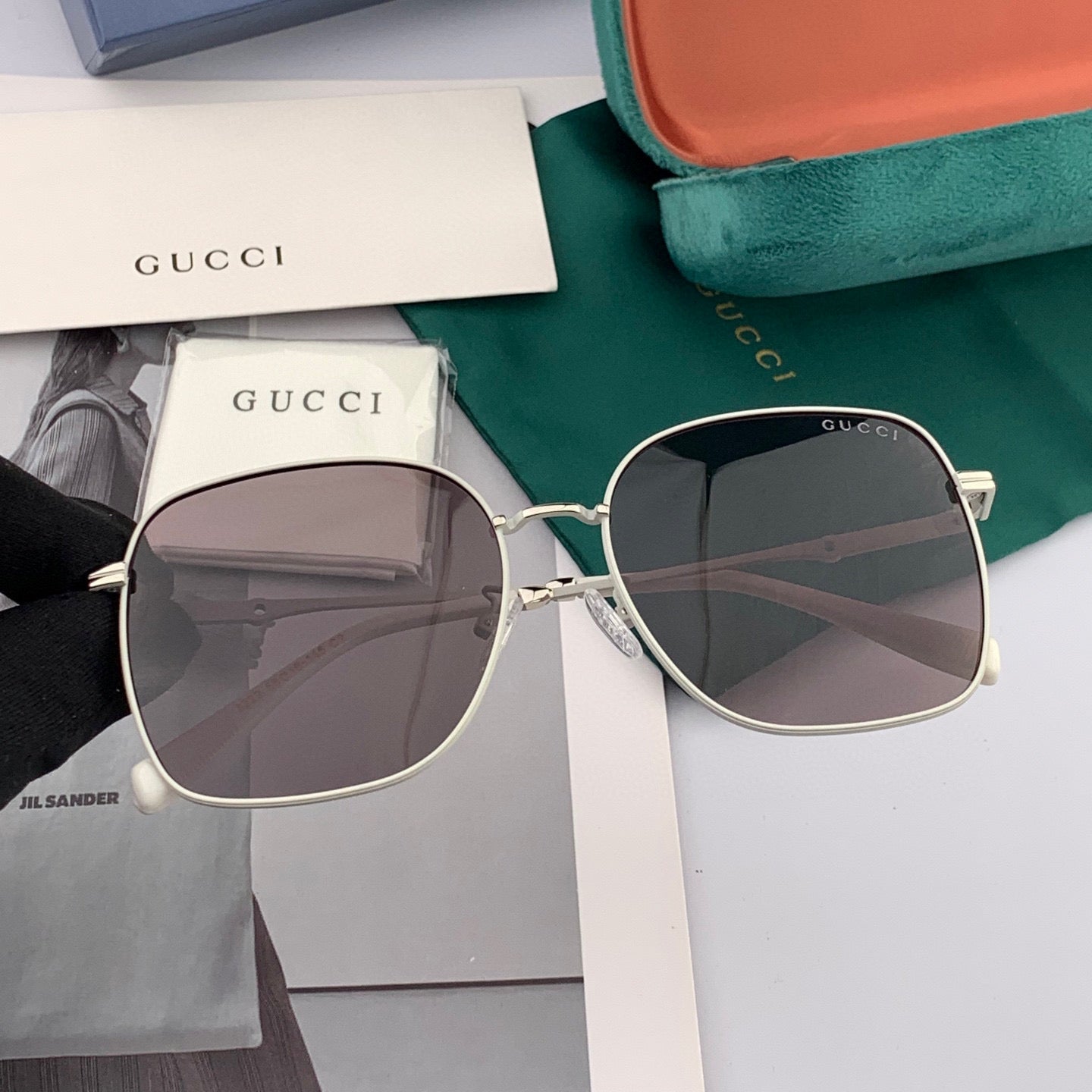 GUCCI SQUARE FRAME SUNGLASSES G2322 IN METAL