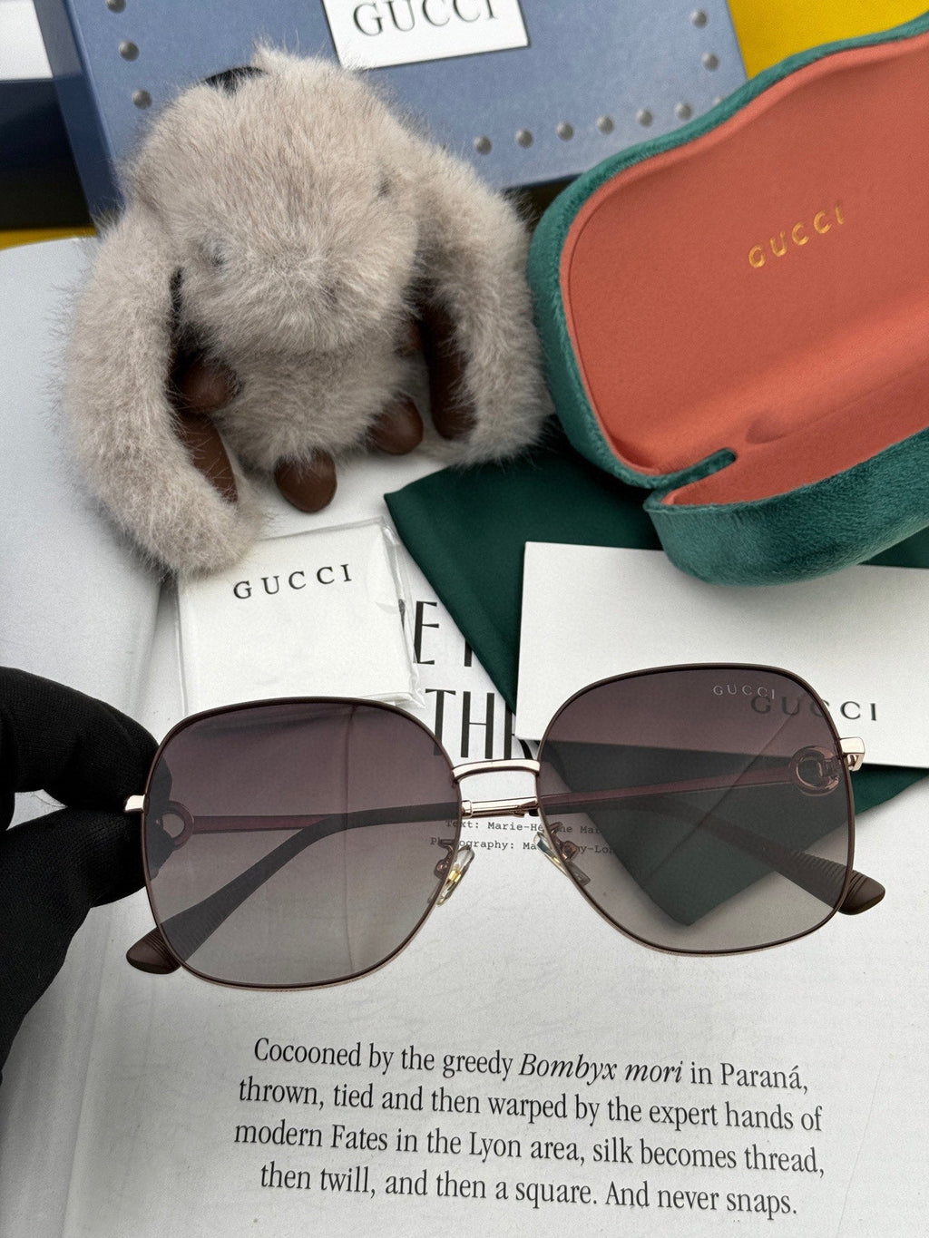 GUCCI SQUARE FRAME SUNGLASSES G0642 IN METAL