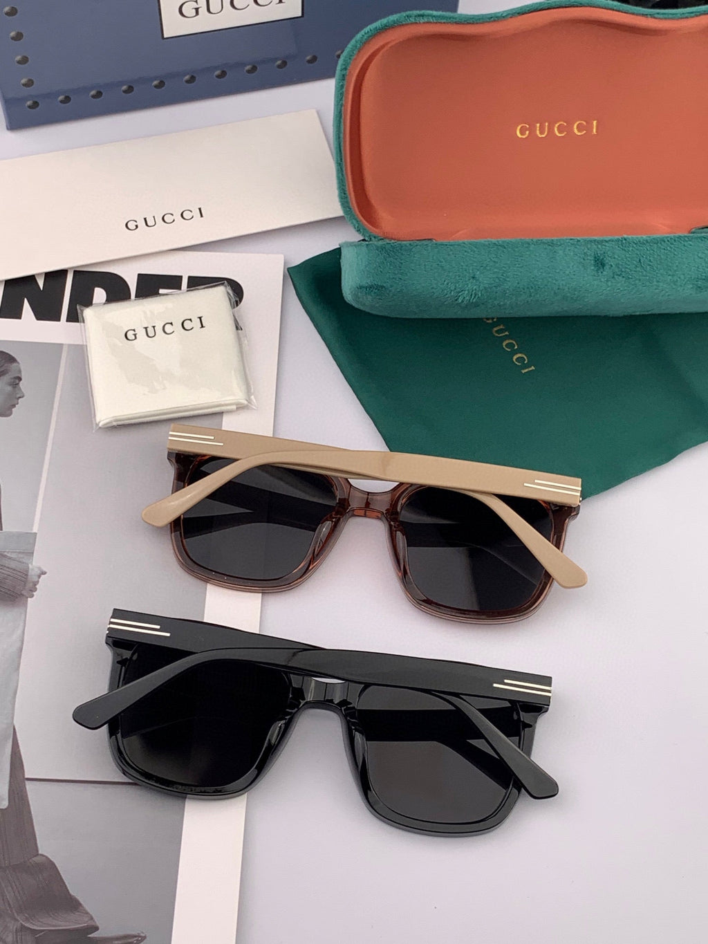 GUCCI SQUARE FRAME SUNGLASSES G07711 IN ACETATE