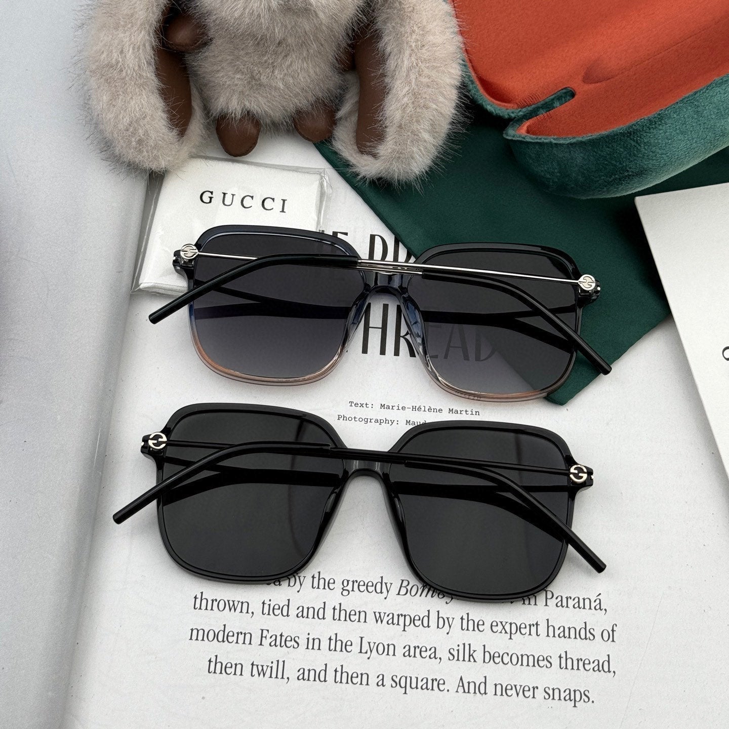 GUCCI SQUARE FRAME SUNGLASSES G9747 IN ACETATE AND METAL