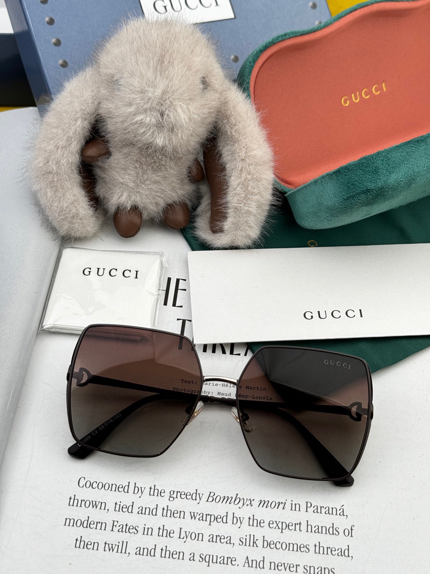 GUCCI SQUARE FRAME SUNGLASSES G9638 IN METAL