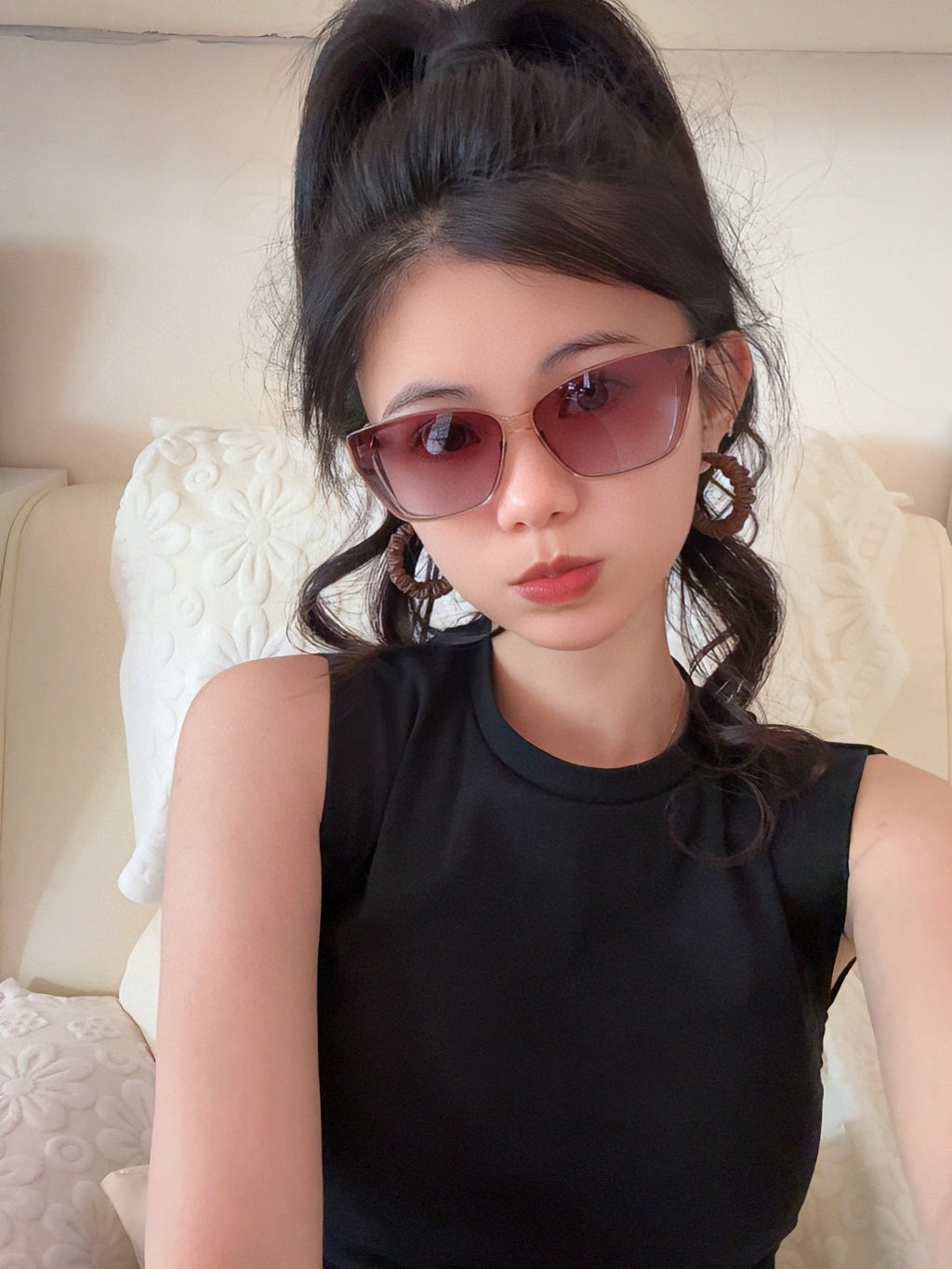 LOUIS VUITTON CAT EYE SUNGLASSES L0552 IN ACETATE